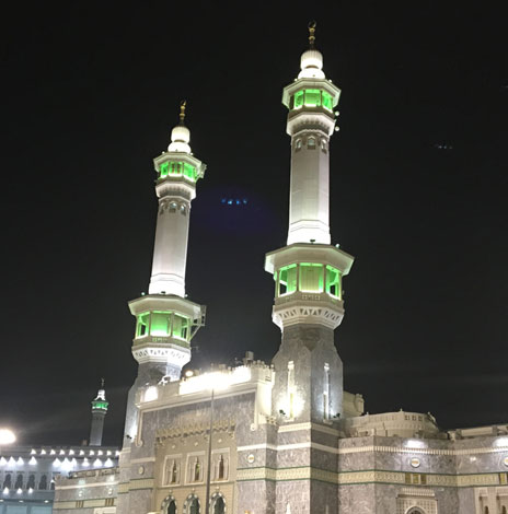 Makkah Minerets at Night