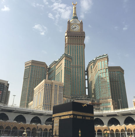Makkah Clock Tower at Day Kaaba